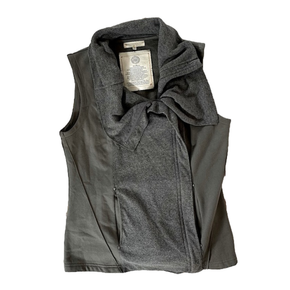 Indigenous Grey Asymmetrical Cotton Vest